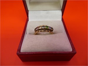 10 K Yellow Gold Family Ring Size 6,