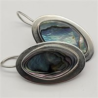 STERLING SILVER ABALONE PIERCED EARINGS
MEXICO