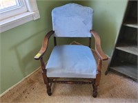 Antique upholstered arm chair