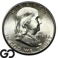 1948-D Franklin Half Dollar, Gem BU