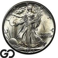 1946-D Walking Liberty Half Dollar, Gem BU