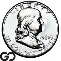 1960 Franklin Half Dollar PROOF, Superb Gem PF