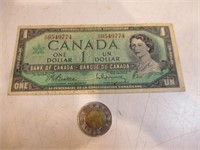 Billet de $1 canadien 1967 n.serie 0549774