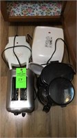 Toaster, coffee maker, and waffle makers