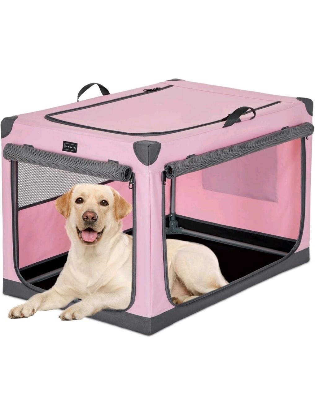Petsfit Soft Dog Crate 36inch Pink