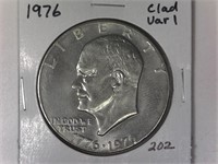 1976 Clad Var 1 Ike Dollar