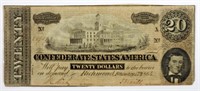 1864 $20 CONFEDERATE STATE OF AMERICA