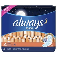 *NEW* Always Pads Size 4, 48CT Pack