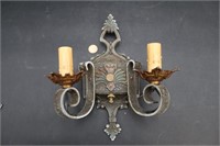 Antique Two Arm Electric Wall Sconce