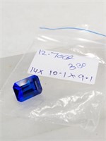 12.70 Cts. Natural Tanzanite Emerald Cut Gemstone