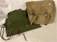 TWO MILITARY SACKS. AS IS