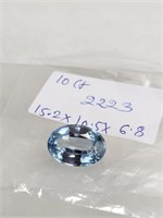 10 Cts. Natural Aquamarine Oval Cut Gemstone