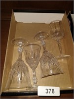 (4) Crystal Wine Glasses