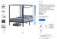 E6725  Strong Metal Canopy Bed Queen Size