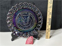 LE Smith Carnival Glass Plate One Dollar Coin