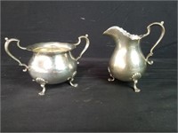 Fisher sterling silver cream and sugar set