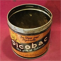 Picobac Pipe / Cigarette Tobacco Can (Vintage)