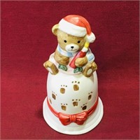 Christmas Teddy Bear Decorative Bell