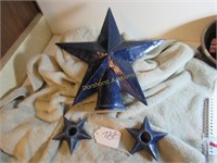 STAR W/ STAR CANDLE HOLDERS - 12 1/8"H X 12 5/8"W
