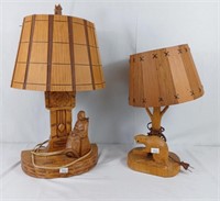 Handcrafted wooden lamps