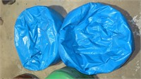 2 small blue beanbags