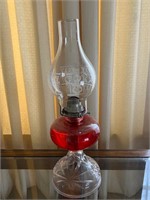 Pressed Glass Kerosene Oil Lamp