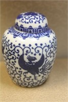 Antique Blue and White Jar