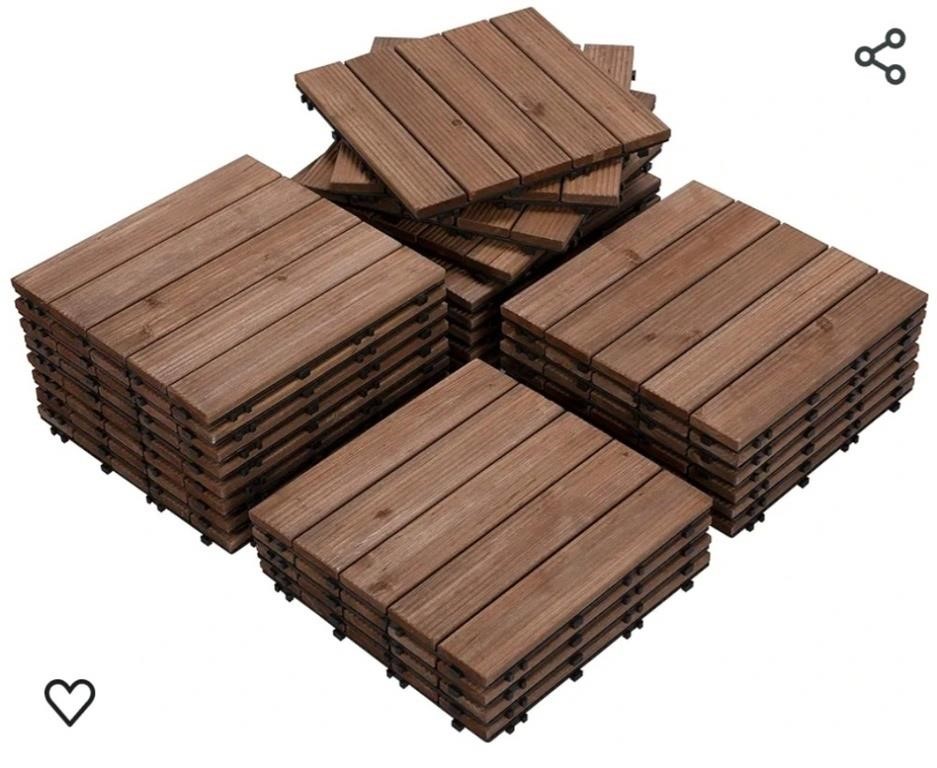 Yaheetech 27PCS Interlocking Patio Deck Tiles