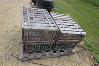 Wooden chicken crates