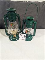 Tall Metal Lantern 12", Short Plastic Lantern 9.5"