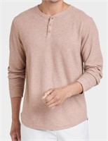 NEW All In Motion Men's Waffle-Knit Henley