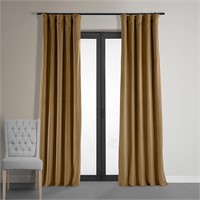 $135  HPD Blackout Velvet Curtains 50Wx96L, Gold
