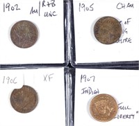 Indian Head Cents - Higher Grade (4)
