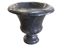 Black Solid Marble Urn