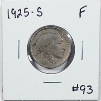 1925-S  Buffalo Nickel   F