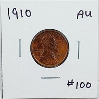 1910  Lincoln Cent   AU