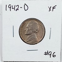 1942-D  Jefferson Nickel   XF