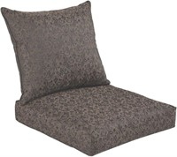 Deep Seat Chair Cushion Set- Black/Gold Pattern