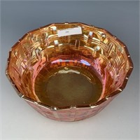 Vintage Marigold Basketweave Bowl