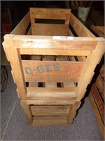 2 Wooden Canteloupe Crates
