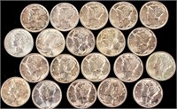 Coin 20 High Grade Mercury Dimes  Nice!