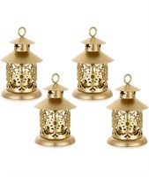 ( New ) Gold Tealight Candle Lanterns Decor -