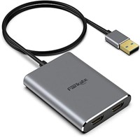 USB 3.0 to Dual HDMI Adapter 4K 30Hz, USB to HDMI