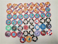50 Foreign & Wet Casino Chips