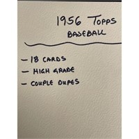 (18) 1956 Topps Baseball Cards High Grade