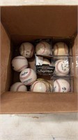 Box Lot of 10 Asst. Autographed Baseballs