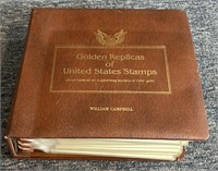 22kt Gold Replicas of United States Stamps Album