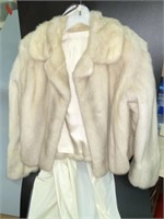 Vintage white Mink Fur Coat