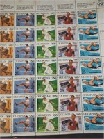 2 Uncirculated Sheets of Stamps - Olympics 35