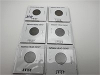 Six Indian Head Cents